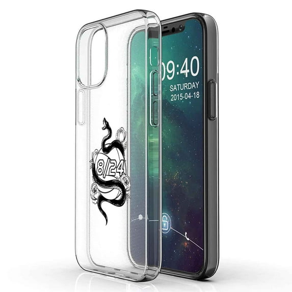 TalkingCase Slim Phone Case Compatible for Apple iPhone 12 Mini, Kobe Mamba Clear Print, Lightweight,Flexible,Soft, USA