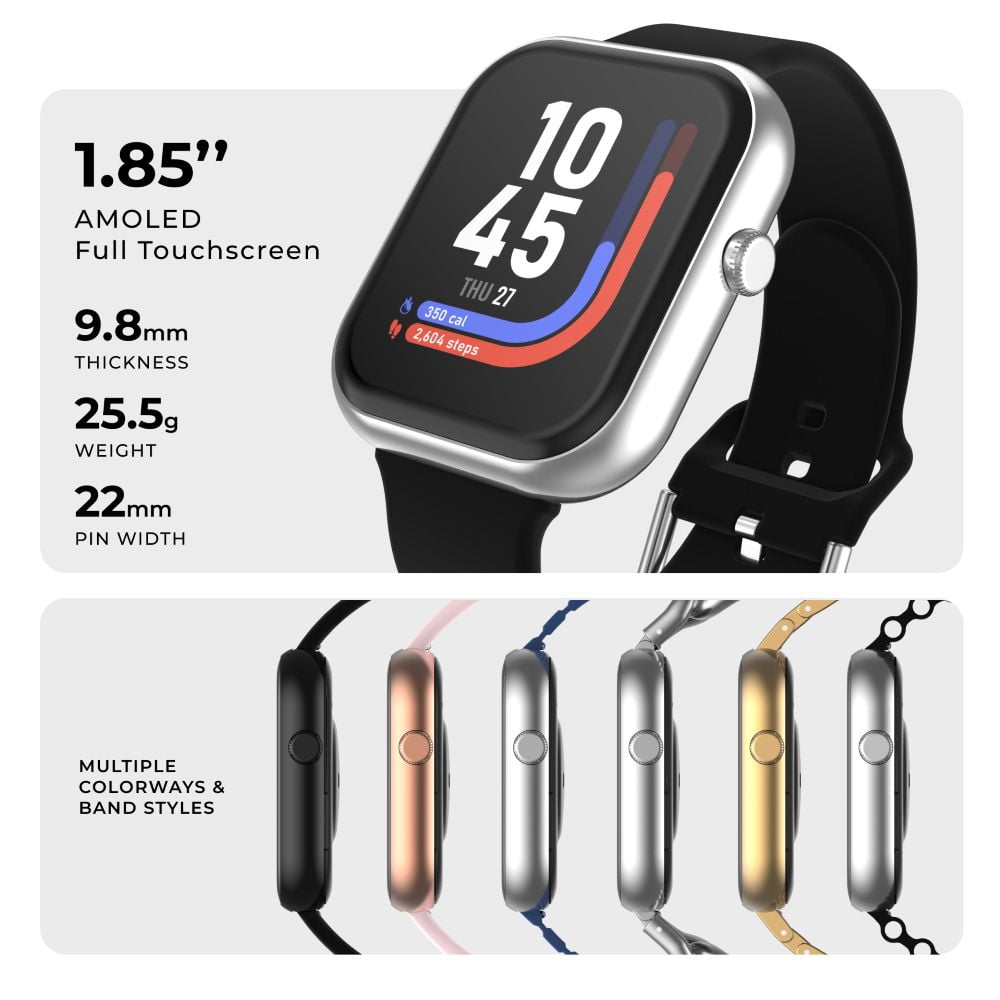 iTouch, AIR 5 Smartwatch 1.85, Amoled Display, Black