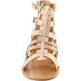 thumbnail image 4 of De Blossom Xara-4 Vegan Leather Casual High Strappy Gladiator Flat Sandal, 4 of 4
