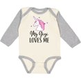 thumbnail image 3 of Inktastic My Gigi Loves Me Unicorn Girls Girls Long Sleeve Baby Bodysuit, 3 of 5