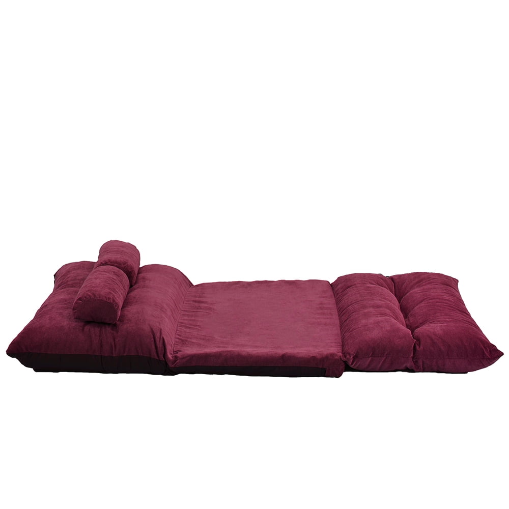 Kepooman Folding Adjustable Futon Sofa with 2 Pillows for Living Room Kepooman Folding Adjustable Futon Sofa with 2 Pillows for Living Room