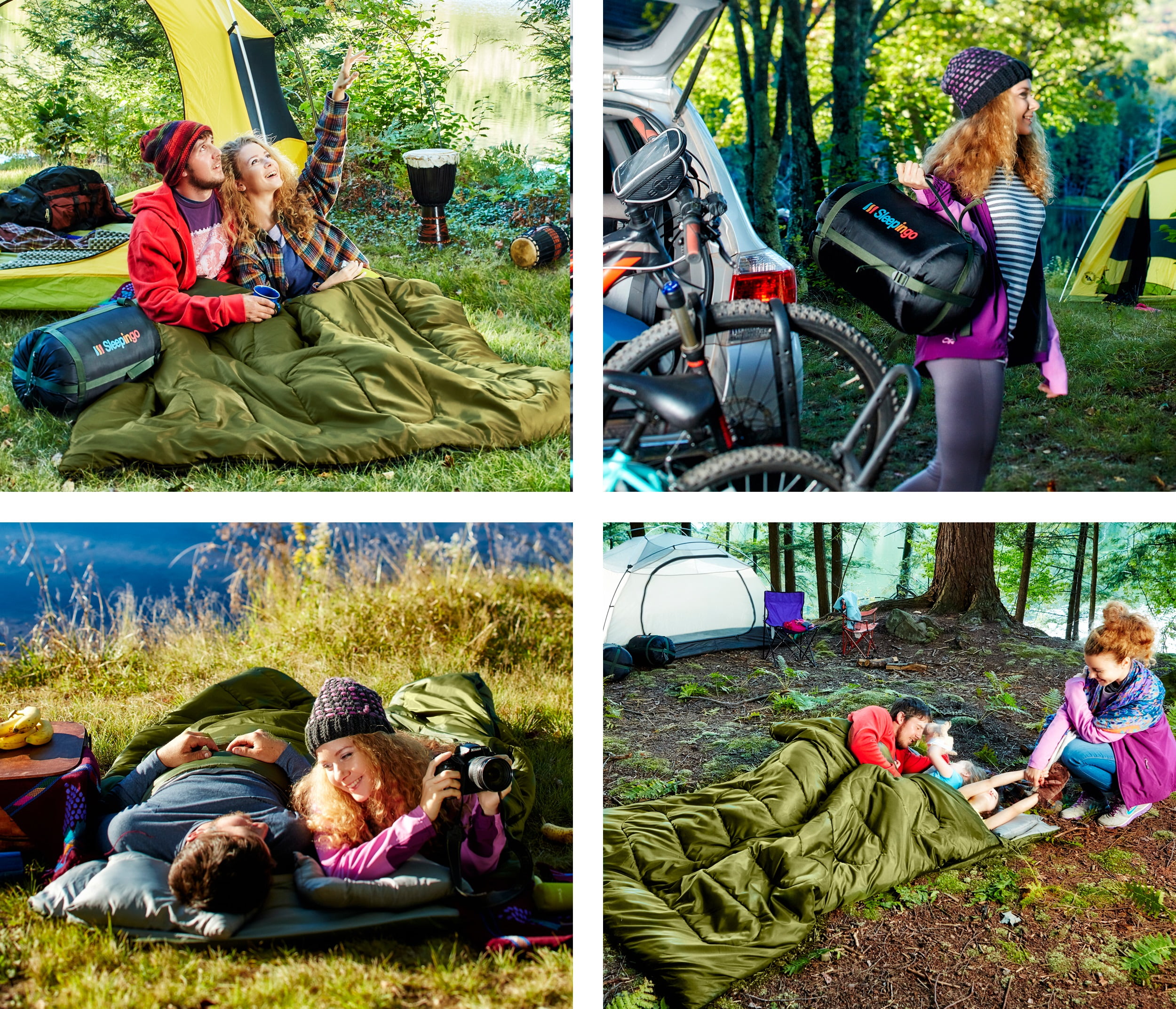 Sleepingo Double Sleeping Bag for Backpacking, Camping, Or Hiking 