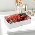 thumbnail image 6 of Coral Elegant PU Leather Jewelry Organizer Box with Removable Compartment, Portable Earring Organizer and Bracelet Holder, 6 of 6
