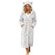 thumbnail image 2 of Neewe Womens Winter Comfy Hooded Long Sleeve Fleece Robe, Soft Bathrobe for Womens, Plain Long House Coat, 2 of 6