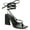 Black Smooth, variant on Bar III Womens AURORAA Faux Leather Strappy Block Heel