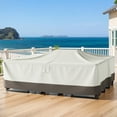 thumbnail image 4 of POCASSY Outdoor Furniture Cover Waterproof - 600D Oxford Waterproof Patio Furniture Cover with Handle and Storage Bag, 110"*84"*28", Beige, 4 of 14