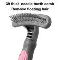 thumbnail image 5 of Dog Grooming Deshedding Dematting Comb for Dog Remove Loose Hair Dog Massaging Comb Dematting Rakes SupplyPink, 5 of 5