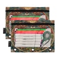 2 Pcs 3 Ring Binder Pouch Water Resistant Clear PVC Pencil Pouch for ...