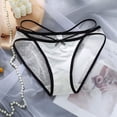 thumbnail image 3 of Bragas de encaje sexys para mujer, lencería de cintura baja, bragas finas de malla transpirable, ropa interior íntima femenina sin costuras, 3 of 5
