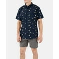thumbnail image 3 of Visive Mens Big And Tall Short Sleeve Button Shirt, Printed Banana Shirts, 3 of 11