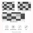 thumbnail image 2 of Yayeee Pillowcase King Size Set of 2 Satin Wrinkle Resistant Pillow Case, Black and Grey Plaid Pattern, 2 of 7
