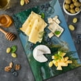 thumbnail image 5 of Nature Cutting Board, Autumn Landscape with Faded Trees and Mountains Pure Reflection in Water Dream Photo, Decorative Tempered Glass Cutting and Serving Board, Large Size, Green Grey, by Ambesonne, 5 of 5