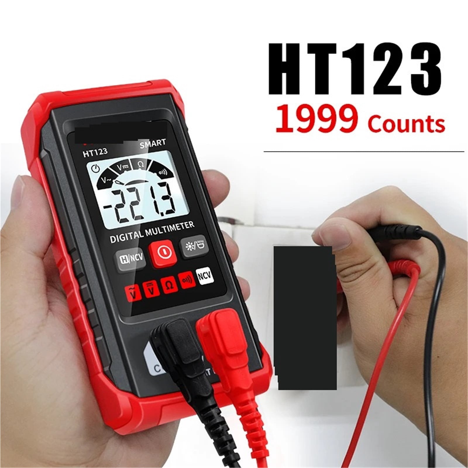 Mini Digital Multimeter AC DC Voltage 600V Smart Multimetro Auto Range Meter NCV Ohm Test Profesional Electrician Tester ,Battery Test
