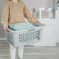 thumbnail image 5 of Sterilite Large 2 Bushel Plastic Laundry Basket with 4 Comfort Grip Handles, Light Gray, 5 of 9