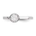 thumbnail image 2 of Auriga Fine Jewelry 925 Sterling Silver Rhodium-plated Round CZ Ring for Women Size- 8, 2 of 6