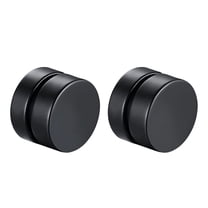 DESIGNICE 1 Pair Magnet Round Clip on Magnetic Ear Stud Earrings No Piercing Men Women