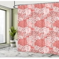 thumbnail image 4 of Ambesonne Floral Shower Curtain, Detailed Echeveria Plants, 69"Wx70"L, Coral Pale Maroon and White, 4 of 4