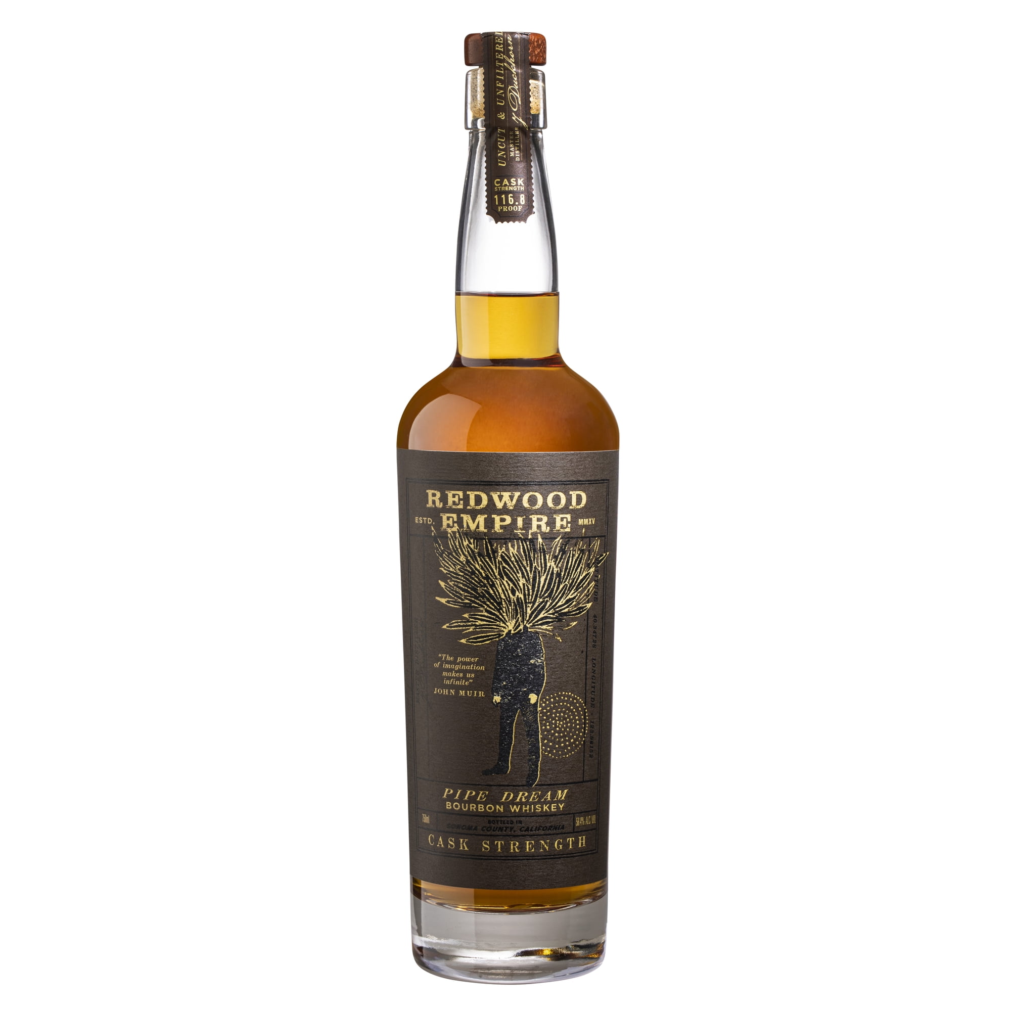 Redwood Empire Pipe Dream Bourbon, 750 ml Bottle, 45% ABV