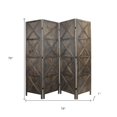 thumbnail image 3 of Modern Farmhouse Rustic Four Panel Room Divider Screen, 3 of 8