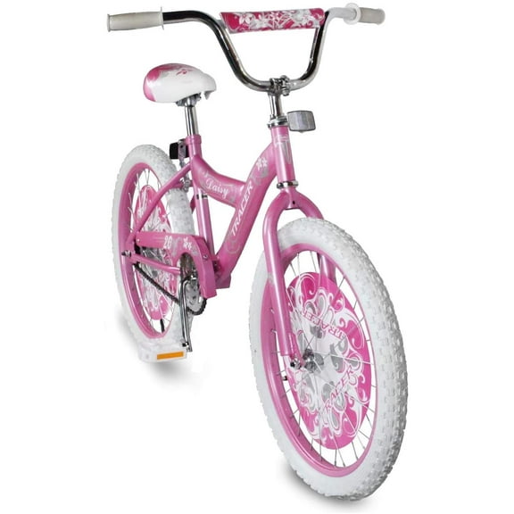 WonderWheels 20" BMX S-Type Frame Bicycle Coaster Brake One Piece Crank Chrome Rims Black Tire Kid's Bike - Pink
