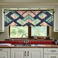 thumbnail image 3 of Yayeee Kitchen Curtains Set of 2 Light Filtering 57"x24" Over Sink Window Panels, Isometric Pink, 3 of 7
