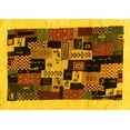 thumbnail image 1 of Ahgly Company Indoor Rectangle Abstract Yellow Contemporary Area Rugs, 8' x 12', 1 of 4
