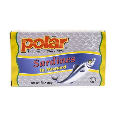 (3 Pack) MW Polar Sardines in Mustard 3 oz. (Best Coarse Grain Mustard)