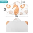 thumbnail image 4 of Yayeee Kids Hooded Towels Toddler Soft Absorbent Beach Bathing Wrap 50" x 23.5", Orange Seahorse, 4 of 5