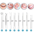 thumbnail image 2 of Juego de 8 piezas para el cuidado dental, instrumentos de dentista de acero inoxidable, herramientas dentales, 2 of 4