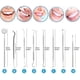 thumbnail image 2 of Juego de 8 piezas para el cuidado dental, instrumentos de dentista de acero inoxidable, herramientas dentales, 2 of 4