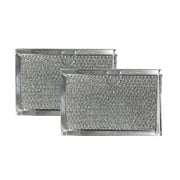 2-Pack Air Filter Factory Replacement For GE WB06X10608 Microwave Oven 12-Layer Aluminum Grease Filter 5 x 7-5/8 x 3/32