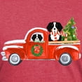 thumbnail image 3 of CafePress - Christmas Berner Red Truck T Shirt - Mens Tri-blend T-Shirt, 3 of 4