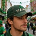 thumbnail image 6 of Homtrend St Patrick’s Day Baseball Cap Irish Shamrock Hat Adjustable Green Lucky Hat for Men Women Ireland Party Parade Costume St Patricks Day Gift, 6 of 8