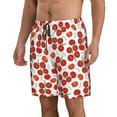 thumbnail image 2 of Kdxio Tomato Pattern Mens Casual Shorts - Drawstring Summer Beach Sports Shorts for Men, 2 of 9