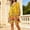 Yellow1, variant on Kojanyu Women's Bohemian Floral V Neck Long Ruffle Sleeve Mini Dresses Tie Chiffon Lightweight Tropical Summer Dress for Vacation