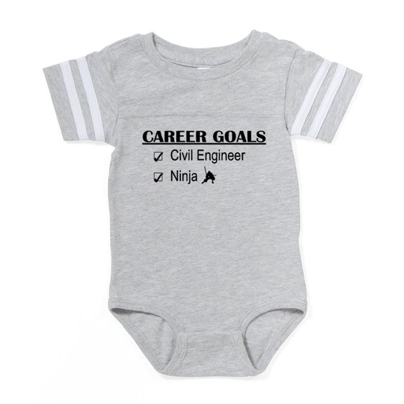 CafePress - Goals Copy - Cute Infant Baby Football Bodysuit