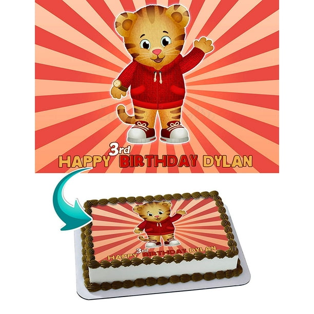 Daniel Tiger Edible Cake Topper 11.7 x 17.5 Inches 1/2