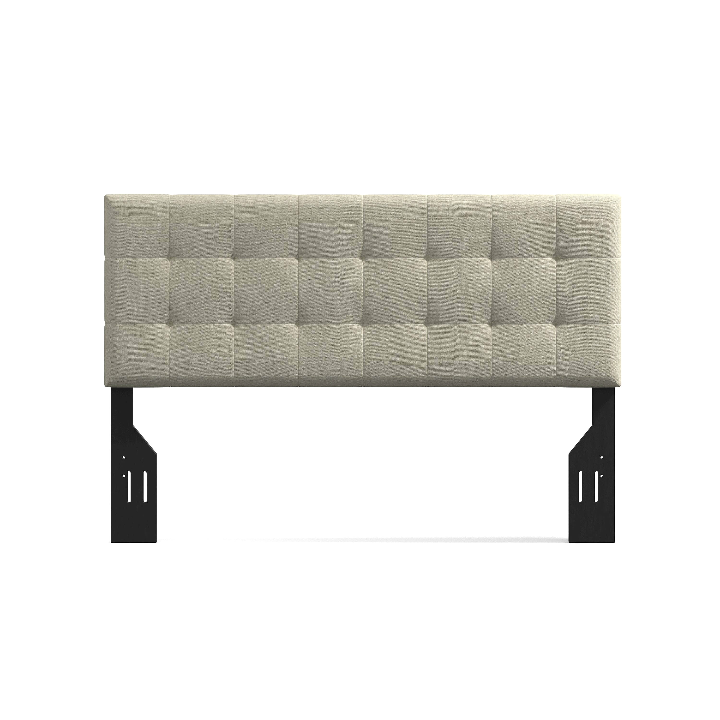 Glenwillow Home Kaya Upholstered Headboard Queen - Stone (Light Gray)