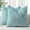 Aqua, variant on Throw Pillow Covers 18x18 Inch Set of 2, Soft Plush Faux Wool Orange Solid Couch Pillow Covers, Accent Farmhouse Neutral Square Pillow Cases for Sofa Bed Living Room