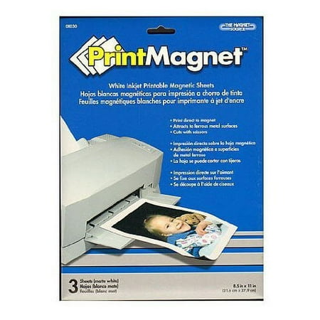 MASTER MAGNETICS Magnetic Sheets,8-1/2 x 11,White,PK3, 8030