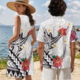 thumbnail image 4 of Jeiento Polynesian Matching Vacation Outfits for Couples Flower Shirt for Men Beach Dresses for Women 2026 Vacation Shirts for Men and Women Matching Hawaiian Outfits, 4 of 6