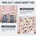 thumbnail image 6 of Autumn Fall Leaves Pattern Apron-Garden Aprons for Women with Pockets-Cotton Linen Waterproof Kitchen Cooking Gardening Aprons Adjustable for Kitchen,Cooking,BBQ and Salon 33"x27", 6 of 7