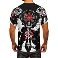 thumbnail image 2 of Nordic ancient warriors Viking 3D digital printing T-shirt summer men's fun pattern T-shirt polyester fabric loose large size fashion trend cool rock style top, 2 of 5