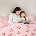 thumbnail image 5 of Homewish Red Cherry Girl 3 Pieces Queen Comforter Set,Dreamy Princess Ultra Soft Bedding Sets,Kawaii Polka Dots Bedding Comforter Set,Ultra Soft Home Decor,Reversible, 5 of 8