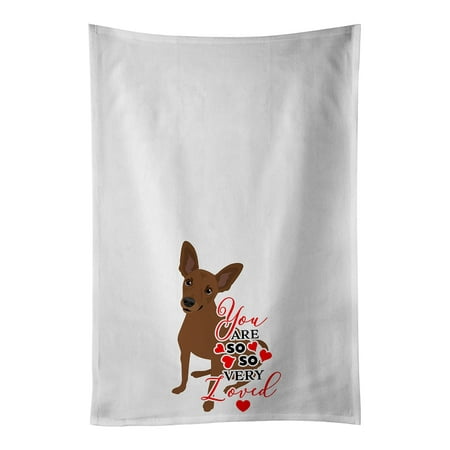 

Chihuahua Chocolate #1 so Loved White Kitchen Towel Set of 2 19 in x 28 in