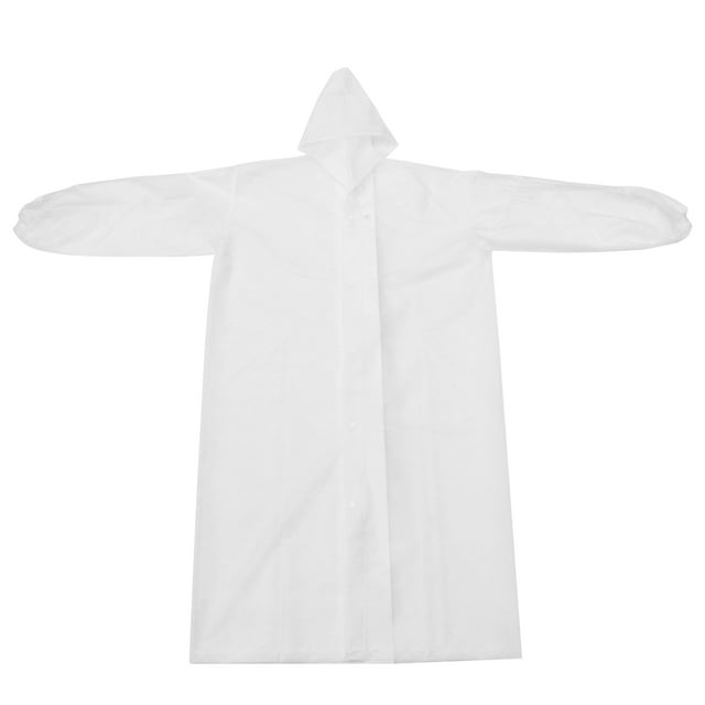 GOOHOCHY Poncho impermeable reutilizable de EVA mate para exteriores, impermeable, para adultos (con puños elásticos, blanco)