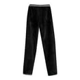 thumbnail image 6 of Women's Winter Casual Straight Pants with Plus Fleece - Jeans Style Warm Pants for Outdoor Activities and Seasonal Wear,Black,XL, 6 of 7
