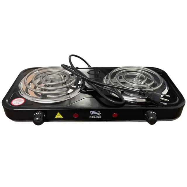 Estufa Eléctrica Portatil 2 Quemadores c/ 5 Temperaturas 2000 Watts 220v Deng Xun unisex