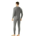 thumbnail image 4 of Dresfit Mens Long Johns 2 Pack Cold Weather Crew Neck Long Sleeve Loungewear Set Fleece Lined Big and Tall Ski Lightweight Base Layer Solid Strech Dark Gray 3XL, 4 of 5