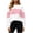Pink, variant on Seffadzy Women's Long Sleeve Sweatshirts Oversized Crewneck Color Block Pullover Top Casual Lightweight Tops Brown M